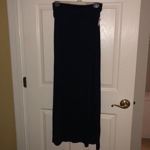 Navy Blue Maxi Skirt